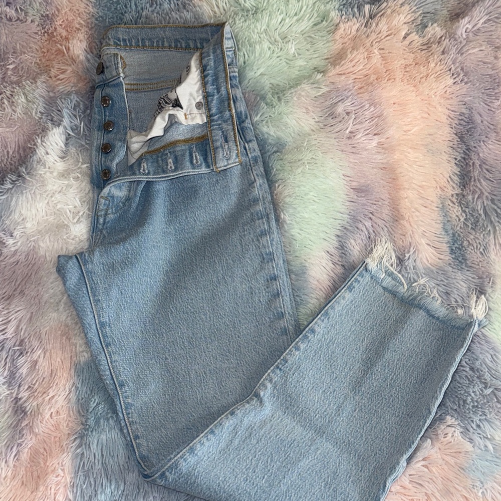LEVI’S light Blue High-Waisted Women premium Jeans straight leg